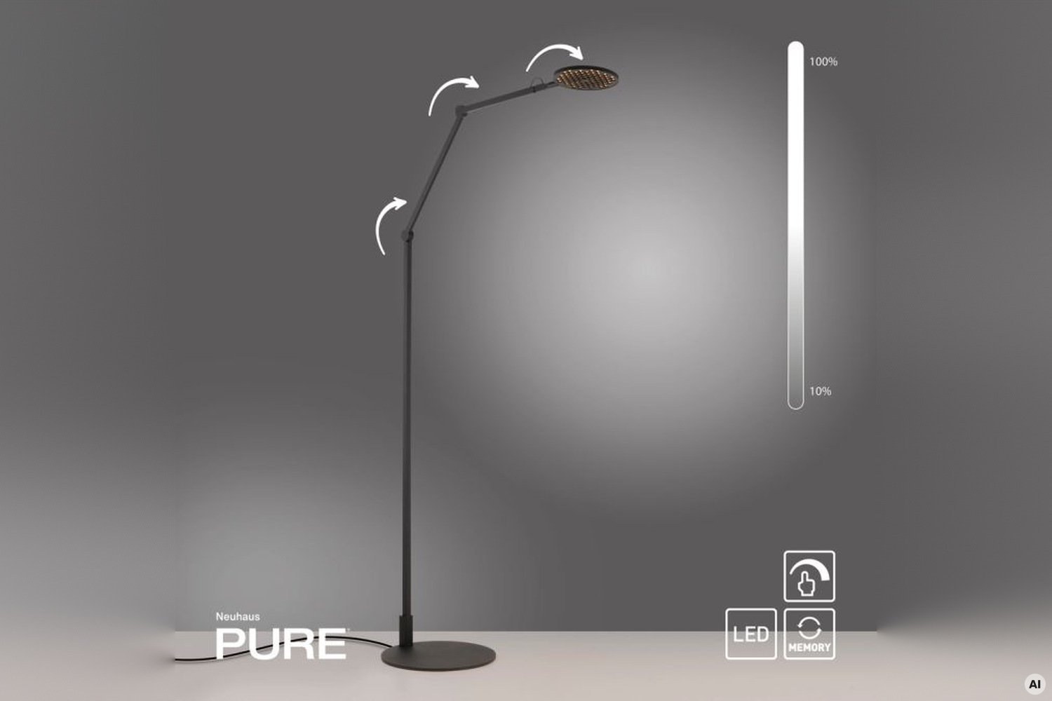 Neuhaus-PURE-LED-Stehleuchte-PURE-Luxon-Berlin-Steglitz-3 (KI Visualisierung)